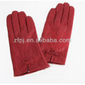 China's Women Winter Stylish long red dress with the gloves